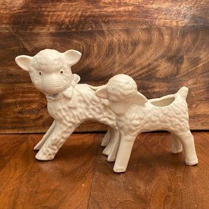 VINTAGE 1950'S MCCOY LAMB PLANTERS